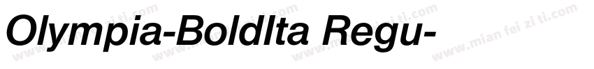 Olympia-BoldIta Regu字体转换